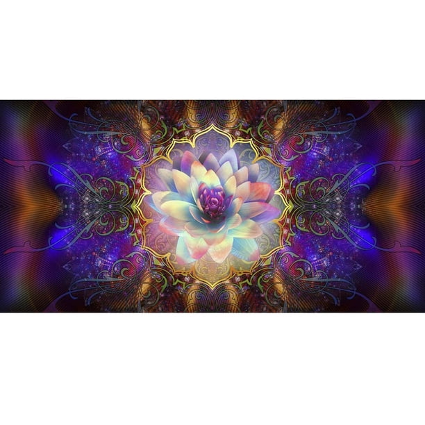 Hecho a mano bricolaje taladro redondo completo diamante pintura 5D Aurora Lotus Poster Kit Tmvgtek Oficina Multiescena Multifunción