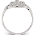 thumbnail image 2 of Sterling Silver Polished Fancy Cz Ring (Size 6) Made In Thailand qr7278-6, 2 of 5