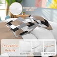 thumbnail image 2 of 3 Piece Brown Black Grey Duvet Cover Set Twin Size,Microfiber Comforter/Quilt Cover with Corner Ties and 2 Pillowcases,Middle Century Irregular Geo Abstract Art All Season Bedding with Zipper Closure, 2 of 8