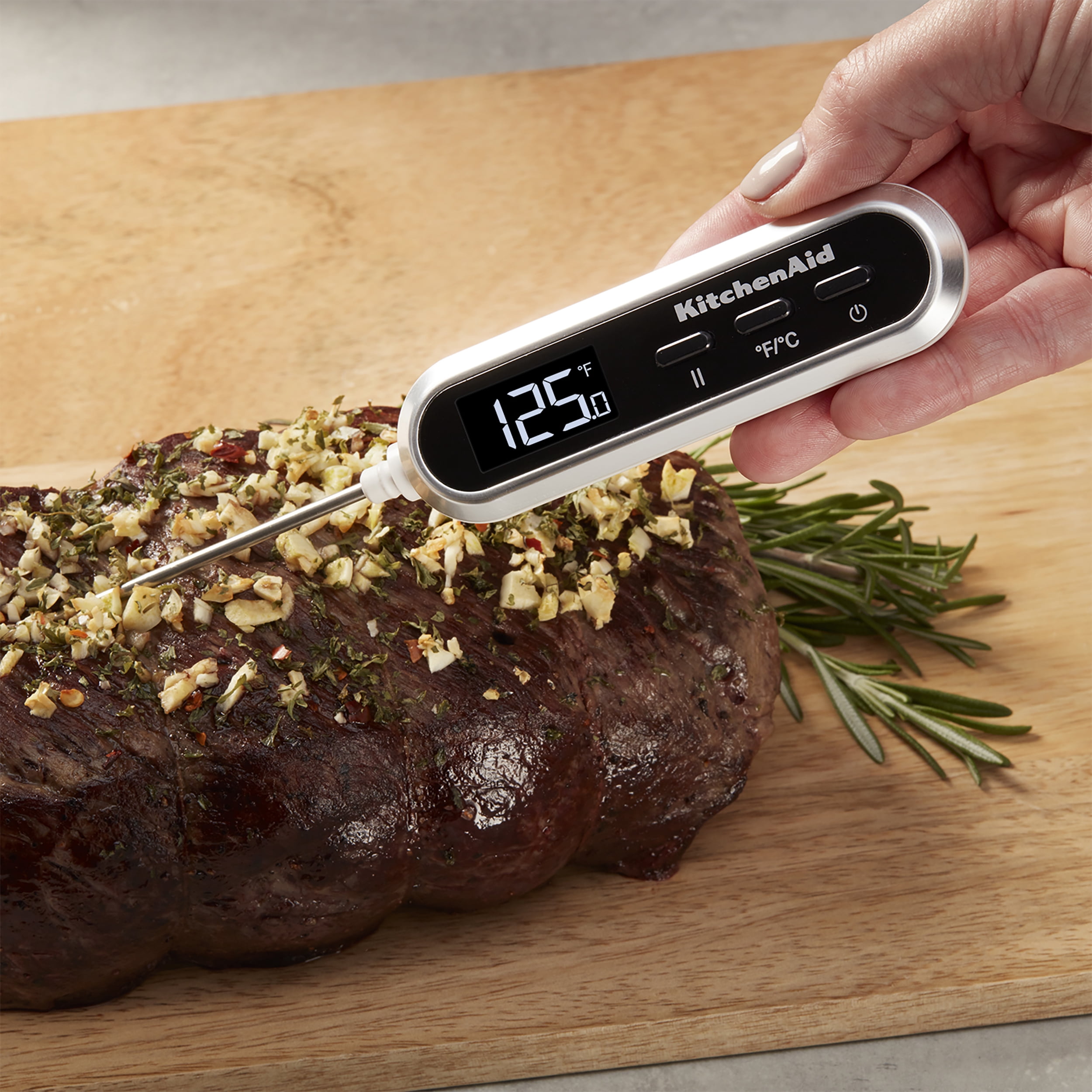 KitchenAid Rapid Response Digital Food Thermometer, -4F to 482F/-20C to 250C, Black, KQ905
