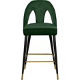 thumbnail image 4 of Maklaine Contemporary 28"H Velvet Bar Stool in Green (Set of 2), 4 of 8