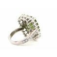 thumbnail image 3 of GIA Certified 18.58ct natural green peridot diamond ring 18kt, 3 of 8