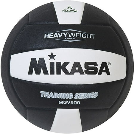 Mikasa MGV500 Heavy Weight Training Indoor Volleyball, Black/White