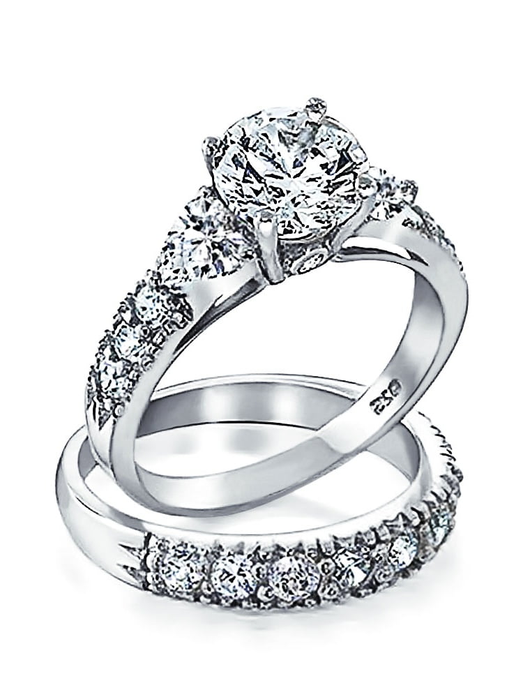 Women's 1.79 Ct Heart Cut Cz .925 Sterling Silver Rhodium Plated Engagement Ring 