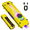 Yellow, variant on Flashlight Rechargeable 350 High Lumens with RGB,Magnetic Base Small Flashlights with Dual Switch,Stepless Dimming,USB-C Waterproof USB C Flash Light for Work,Home,Emergencies