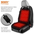 thumbnail image 3 of Sojoy Warm Plush Car Seat Cover with Smart Temperature and Timing Switch for Cold Days (Black), 3 of 9