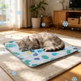 thumbnail image 4 of Self-Cooling Pet Ice Mat, Breathable Non-Slip Summer Cooling Pad for Cats Dogs, Washable Pet Sleeping Cushion, Soft Printed Cold Bed for Small Medium Large Puppy Kitten Indoor Rest, 4 of 7