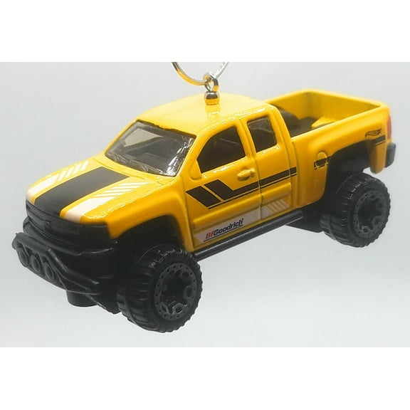 Christmas Ornament for Chevy Silverado Off Road Yellow Black