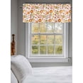 thumbnail image 4 of Kitchen Valances for Window, Cartoon Pumpkin Fallen Leaves Light Filtering Rod Pocket Valance Curtain, Thanksgiving Maple Leaves Short Curtains Window Topper for Bedroom Bathroom Living Room 54x18in, 4 of 8