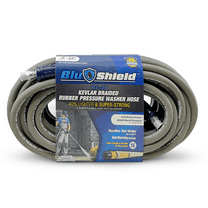 BluBird BluShield Aramid Braided 3/8" Rubber Pressure Washer Hose, Non Marking, 4100PSI Heavy Duty Lightweight - 35 Feet