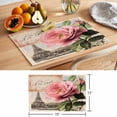 thumbnail image 6 of Flowers Stamps Placemats Set of 2, Vintage Eiffel Tower Cards Non-Slip Place Mats Washable Table Mats for Kitchen Dining Table Decorations Indoor/Outdoor, 6 of 9