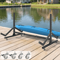 thumbnail image 3 of Dovov Freestanding Kayak Storage Rack with Wheels, Adjustable Double-Sided Kayak Rack Heavy Duty Kayak Stand Rolling Canoe Stand, Holds 2 Kayaks, 1 Level, 3 of 13