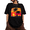 Black2, variant on Boho Tropical Ocean Palm Womens S-5XL Black Coastal Graphic Short Sleeve Tops