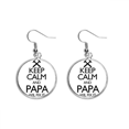 thumbnail image 1 of Mantener la calma y papa Wil arreglar quote Pendientes pendientes de plata colgantes joyas señora Unbranded M, 1 of 3
