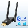 thumbnail image 2 of Adaptador USB Bluetooth 5.4 5.3 de 150 m para PC, ratón inalámbrico, teclado, receptor de audio y música, transmisor, controlador gratuito para Win8.1/10/11, 2 of 5