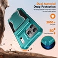 thumbnail image 6 of for iPhone 13 Pro Max Case, Flip Back Card Holder Case with Elastic Slot, Kickstand Slim Phone Case, Shockproof Protective Cover, Anti-Scratch Lightweight Drop Protection Case, Green, 6 of 7