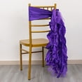 thumbnail image 4 of BalsaCircle 5 Purple Curly Willow Chiffon Satin Chair Sashes Wedding Party Events Reception Decorations Supplies, 4 of 8