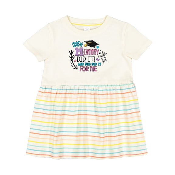 Inktastic My Mommy Did It and She Did It for Me with Graduation Cap Girls Baby Dress