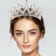 thumbnail image 1 of unbranded Tiaras De Con Pedrería Para Mujer Accesorio De Decorativo Y, 1 of 8