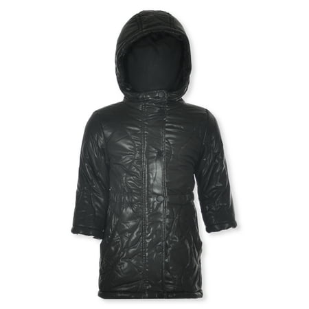 Urban Republic Baby Girls' Quiltex Cire Anorak Jacket - black, 24 months (Infant)