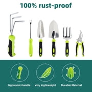 Deli Garden Tool Set, 8 Pieces Stainless Steel Heavy Duty Gardening Tool Set,Outdoor Gardening Hand Tools with Storage Bag,Ideal for Planting and Maintaining Gardens,Gardening Gifts for Women, Men