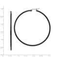 thumbnail image 4 of FB Jewels Stainless Steel Black IP plated 60mm Hoop Earrings, 4 of 4