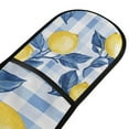 thumbnail image 4 of Yayeee Double Oven Mitt Kitchen Heat Resistant Baking 35" x7" Quilted Glove, Light Blue Lemon, 4 of 6