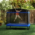 thumbnail image 2 of Patiojoy Trampoline Rectangulaire pour Enfants 6 x 4 Pi Intérieur Extérieur Trampoline Récréatif avec Balançoire Bleu, 2 of 10