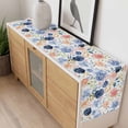thumbnail image 4 of Colorful Flowers Table Runner - 60 Inch Long, Kitchen Dining Table Runner Dresser Scarves, Watercolor Botanical Farmhouse Floral Farmhouse Decor for Coffee Tables Wedding Party Banquet, 4 of 8