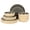 Navy, variant on Gibson Elite - Made in Portugal - Port Gaia 12 Piece (Service for 4) Plates and Bowls Reactive Glaze Dishes Stoneware Ceramic Dinnerware Set - Olive