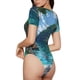 thumbnail image 2 of Fotbe Tropical Paradise Window View Body de Mujer con Cuello Redondo y Mangas Cortas, Sin Mangas Ajustado, Suave, Cómodo y Básico-Medium, 2 of 7