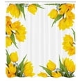 thumbnail image 3 of Ambesonne Yellow Flower Shower Curtain, Yellow Tulips, 69"Wx84"L, Fern Green Mustard, 3 of 3