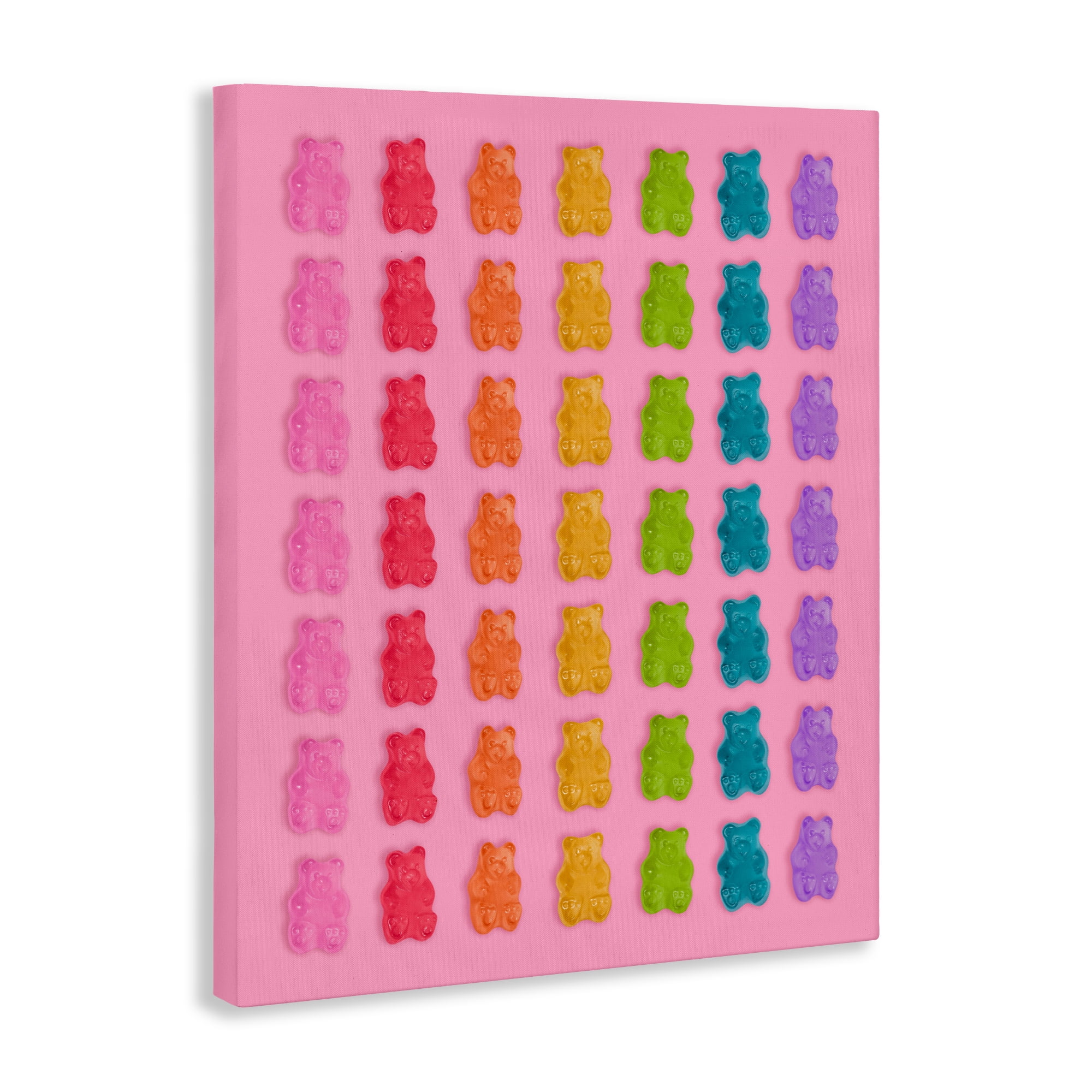 Stupell Industries Rainbow Bears in Stripes Canvas Wall Art, design by LISH Creative