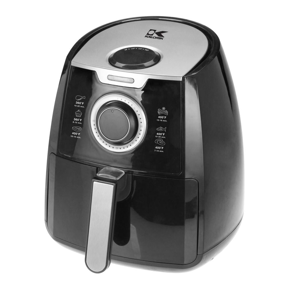 Kalorik 3.2 Quart Black Air Fryer with Dual Layer Rack