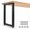 H36"x W17.7" U Shape, variant on Metal Bar Height Table 36x17.7 Inch Black