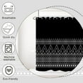 thumbnail image 6 of Black and White Shower Curtain, Boho Minimalist Black Striped Shower Curtain for Bathroom Modern Farmhouse Geometric Shower Curtain with Hooks, 84x84 Inch, 6 of 6