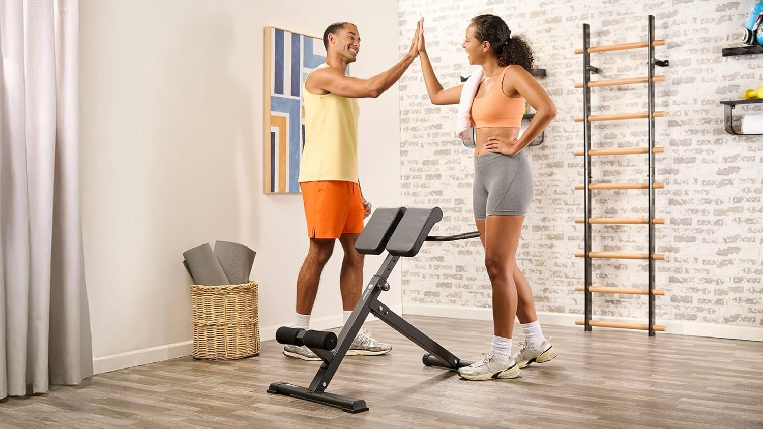 LifePro SculptTrainer Lite Roman Chair – Foldable Hyperextension Bench, Adjustable Back Extension, Ab & Sit-Up Bench for Home Gym Strength Training - Black