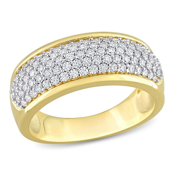 Everly Women's Created Moissanite Yellow Gold Plated Ring