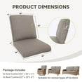 thumbnail image 7 of Unnifurnzi Outdoor Chair Cushions Set of 3-22 x 25 x 4 Inch High Density Sponge Patio Deep Seat Cushions Outdoor Furniture Cushions for Chair Sofa Couch-Gray, 7 of 7