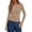 Camel,#077, variant on Womens Lace Crew Neck Bell Long Sleeve Solid Color Crop Tops Floral Mesh Blouse Fall Spring,M