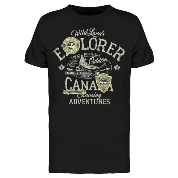 Explorer Canada Canoe Adventures T-Shirt Men -Image by Shutterstock, Male 3X-Large