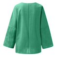 thumbnail image 5 of Yigetop Linen Shirts for Women Linen Shirts for Women 2025 Trendy Long Sleeve Summer Tops Casual Loose Tshirts Basic Tees Women's Linen Shirt Mint Green L, 5 of 5