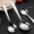 thumbnail image 3 of Soup Spoons, Small Round Spoons, 18/10 Stainless Steel Tablespoons for Home, Kitchen or Restaurant, Dishwasher Safe, 8Pcs, 3 of 6