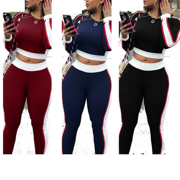 red cropped tracksuit