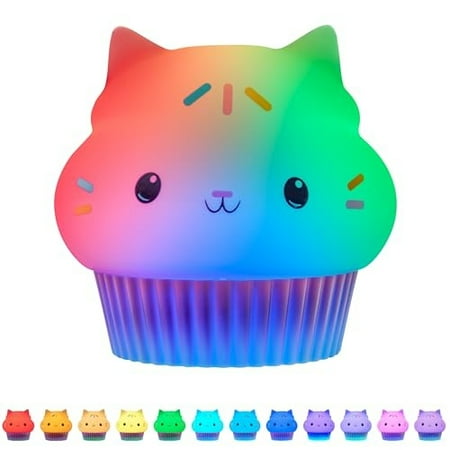 Universal Studios Gabbys Dollhouse Silicone LED Tabletop Lamp Color Changing: Kids' Nightlight, USB & Battery Powered