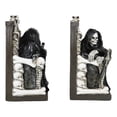 thumbnail image 5 of Gothic Grim Reaper Sitting On Skulls And Skeleton Bones Thrones Bookends Statue, 5 of 10