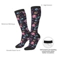 thumbnail image 4 of Fotbe Roses Flowers Calcetas Divertidas Estampadas para Hombre y Mujer, Calcetas de Algodón hasta la Rodilla para Caminar, Correr, Enfermería y Embarazo, 4 of 6