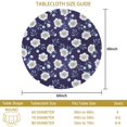 thumbnail image 3 of Pioneer Flower Floral Print Pattern Round Tablecloth 60 X 60 Inch, Wrinkle Resistant Wipeable Table Cloth for Kitchen Dining Picnic Patio Party, 3 of 6