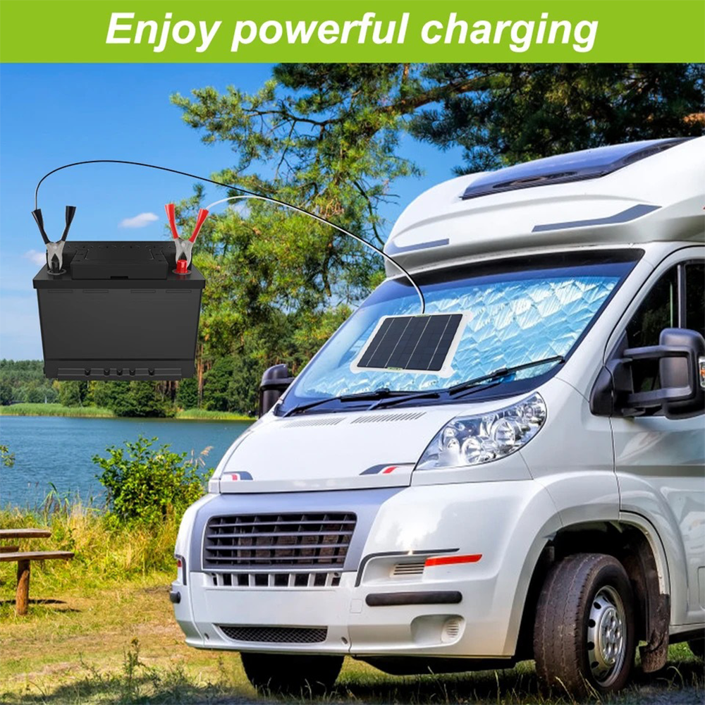 Portable Solar Panels,DFITO 40W/18V Mini Solar Panel with USB Ports & DC Output(10 Connectors), Solar Charger for Power Station Phones Laptop Tablet Outdoor Camping RV