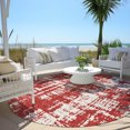 thumbnail image 6 of Addison Rugs Chantille Indoor/Outdoor Transitional Modern Red Washable Round Rug, 8' x 8', 6 of 6